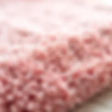 Close-up of a plush, absorbent bath mat showcasing its texture and color