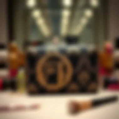 Personalized Elegance in Makeup Storage Elegant initialled makeup bag showcasing personalized style