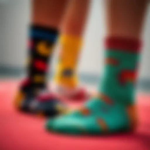 Artistic Representation of Custom Socks Artistic representation of custom socks showcasing unique designs