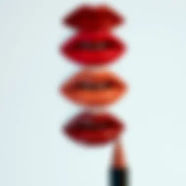 A variety of lip shades compatible with brown lip liner