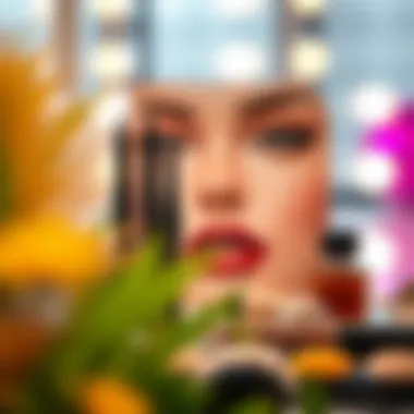 A stylish makeup setup featuring Kiss brown lip liner