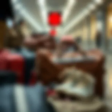 Variety of Materials in Commuter Bags Diverse materials used in commuter bags with shoe compartments