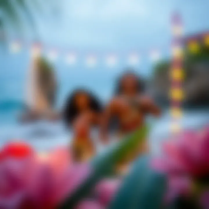 Invitations designed with Moana motifs and themes