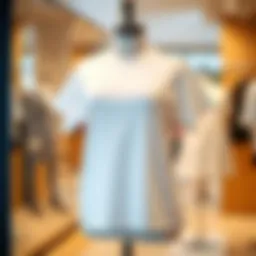 Stylish plus size white t-shirt showcased on a mannequin