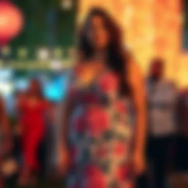 Chic Plus Size Romper Dress for Summer Events A plus size model showcasing a chic romper dress at a summer event