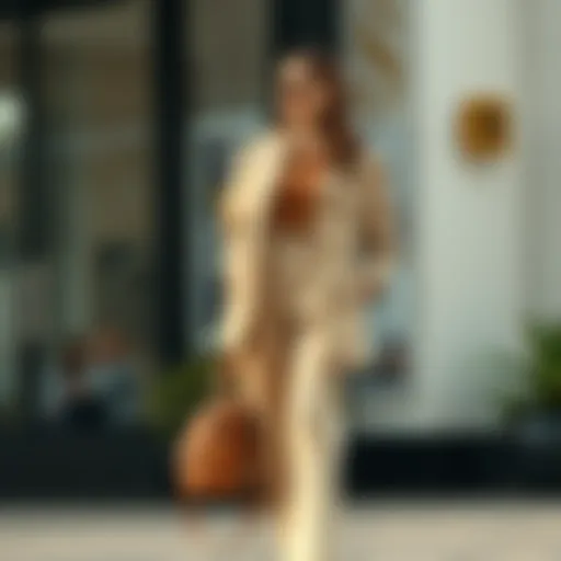 Elegant casual outfit featuring shades of beige and taupe