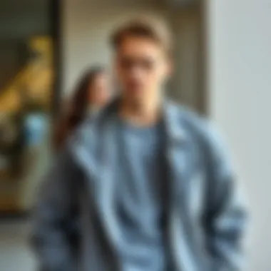 Stylish combination of gray tones with a pop of color