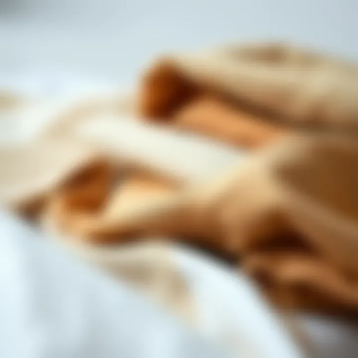 A diverse array of eco-friendly fabrics in neutral colors