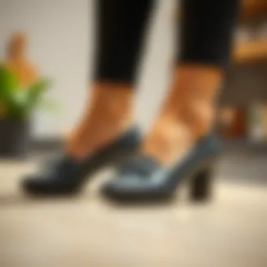 Stylish non-slip kitchen footwear showcasing elegance and safety.