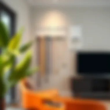 Wall mount necklace organizer integrated into a modern home decor setting