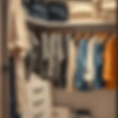 Organized Closet with Zippered Hanging Storage Organized closet with zippered hanging storage