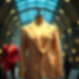 The Elegance of Oversized Blazers Elegant oversized blazer with shoulder pads on display.