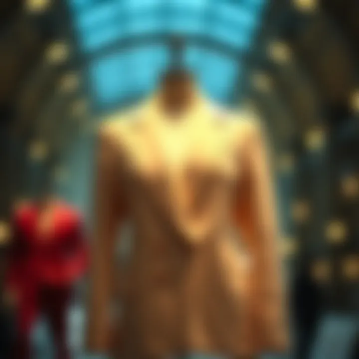 The Elegance of Oversized Blazers Elegant oversized blazer with shoulder pads on display.