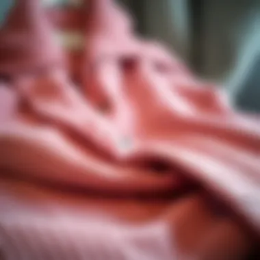 A close-up of luxurious materials used in pajamas and cardigans, showcasing texture