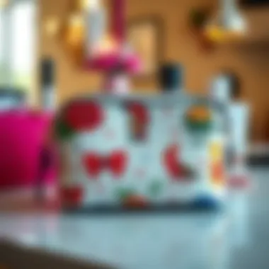 Personalized makeup bags showcasing unique designs