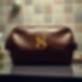 Stylish personalized toiletry bag with initials