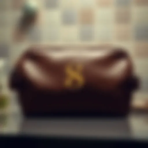 Stylish personalized toiletry bag with initials