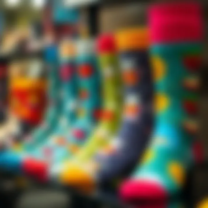 Vibrant photo socks showcasing unique designs