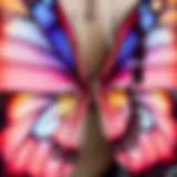 A close-up of vibrant butterfly wings showcasing intricate designs and colors