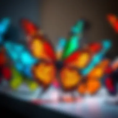 Diverse Designs of Rave Butterfly Wings A collection of various butterfly wing designs displayed artistically