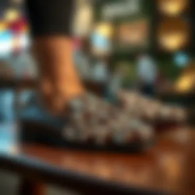 Sustainable materials used in crafting rhinestone loafers