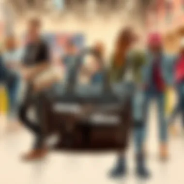 Rock Bros bag displayed with casual fashion outfits