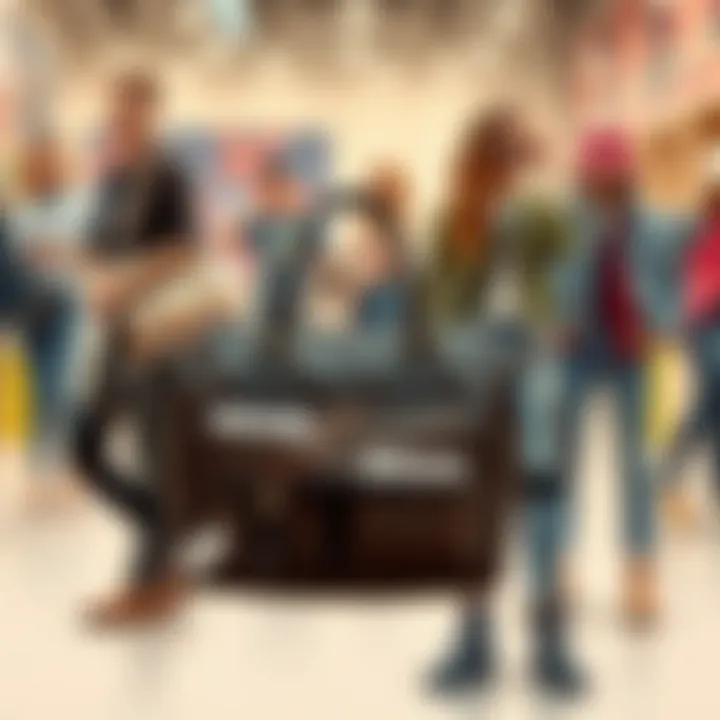 Rock Bros bag displayed with casual fashion outfits