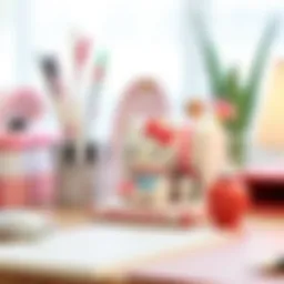 Charming Sanrio desk organizer featuring Hello Kitty and friends