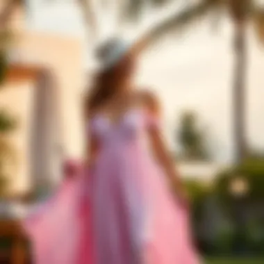 Summer Bliss: A Flowing Pastel Party Dress Flowing pastel party dress ideal for summer gatherings