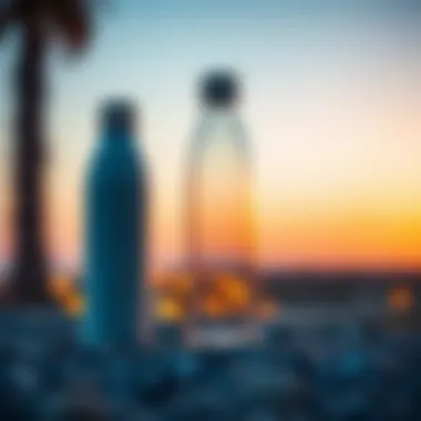 Silicone travel bottles showcasing eco-friendly features