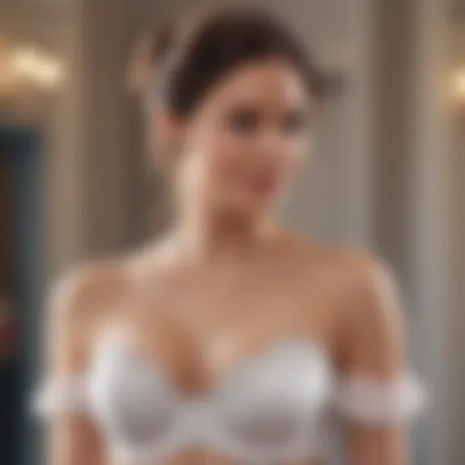 Elegant strapless bra slip for bridal attire