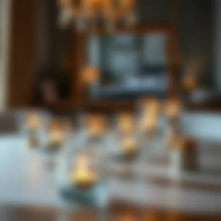 Enhancing Decor with Floating Candle Holders Beautifully styled table featuring floating tea light candle holders and decor