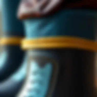 High-Quality Materials of Rain Boots Close-up of high-quality materials used in rain boot design