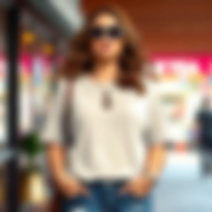 Stylish plus size tee paired with fashionable accessories