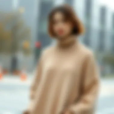 Sustainable fashion elements incorporated into the design of the sweater dress