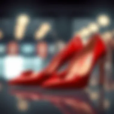 Vibrant Red Formal Elegance Elegant pair of vibrant red formal shoes on a sleek surface