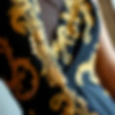 Fabric and Design Details of Cocktail Dress Close-up of fabric and design details of a cocktail dress