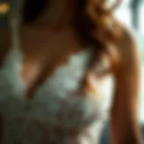 Delicate lace detailing on a camisole