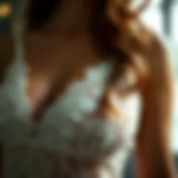 Delicate lace detailing on a camisole