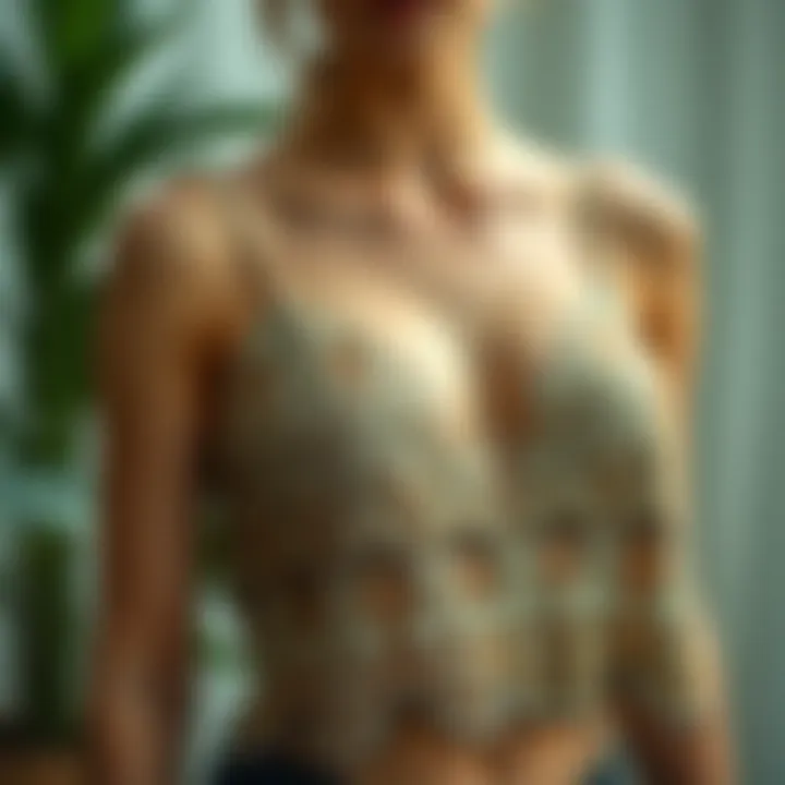 Sustainable fabrics used in lace camisole production