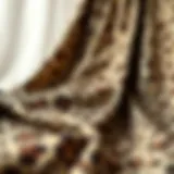 Elegant cheetah print fabric draped elegantly