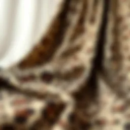 Elegant cheetah print fabric draped elegantly