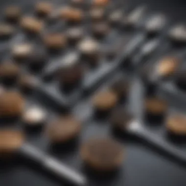 Various types of hair brushes for styling