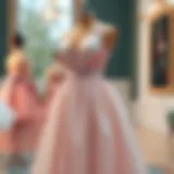 Elegant ballet dress in soft pastel hues