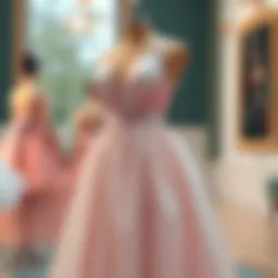 Elegant ballet dress in soft pastel hues