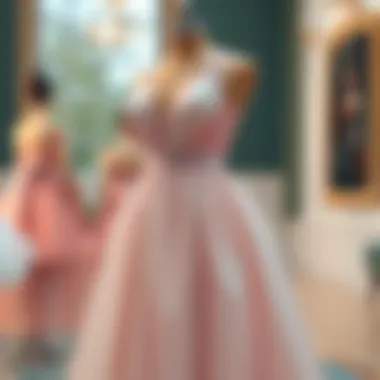 Elegant ballet dress in soft pastel hues