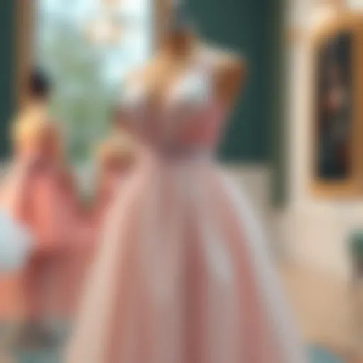 Elegant ballet dress in soft pastel hues