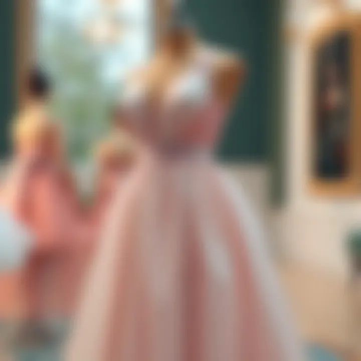 Elegant ballet dress in soft pastel hues