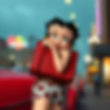 Stylized depiction of care tips for maintaining the Betty Boop bag