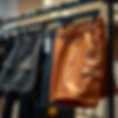 Contemporary Styles of Leather Shorts Contemporary styles of leather shorts displayed on a rack